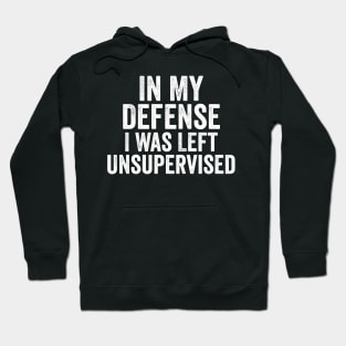 In My Defense I Was Left Unsupervised Hoodie